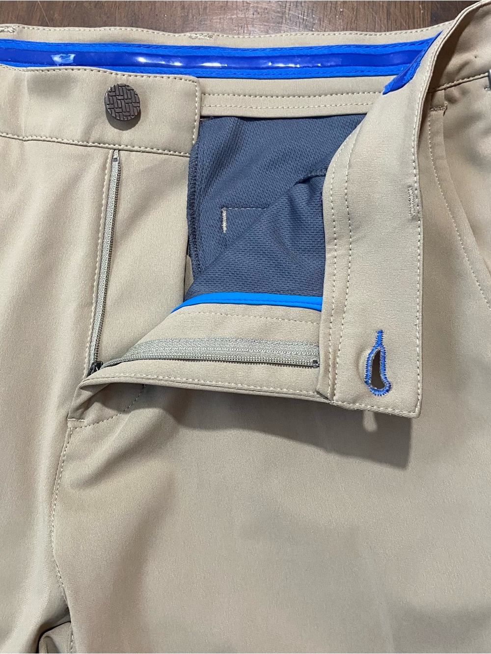 Twillory Performance Pants Men 34x30.5 Tan Khaki Tailored Fit Stretch Chino